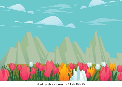 Uso de la Ilustración vectorial del paisaje forestal para la animación, cartel  