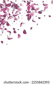 Forest Leaf Abstract Vector White Background Illustration. Organic Leaves Wallpaper. Violaceous Solar Flying Design. Foliage Nature Border.
