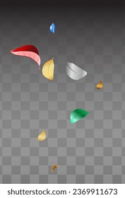 Forest Leaf Ecology Vector Black Transparent Background Background. Falling Leaves Border. Blue Color Nature Poster. Foliage Motion Plant.