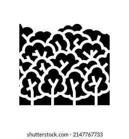 forest leaf glyph icon vector. forest leaf sign. isolated contour symbol black illustration