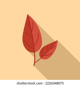 Forest leaf icon flat vector. Autumn fall. Foliage tree