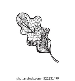 Forest leav. Vector. Hand drawn artwork. Set collection. Bohemia concept for wedding invitations, cards, tickets, branding, logo, label. Web mobile interface. Coloring book page for adults