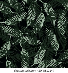 Forest leaves. Tree branches. Pattern. Textile.