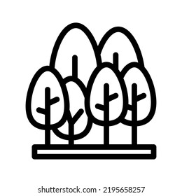 forest line icon illustration vector graphic 