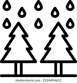 Vektorgrafik des Waldliniensymbols