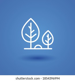 forest line icon, outline vector illustration.