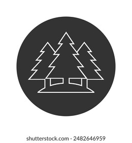 Forest line Icon Symbol. Premium Quality Isolated Tree Element In Trendy Vector Style