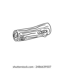 Forest log vector illustration. Hand drawn  doodle. Clipart 