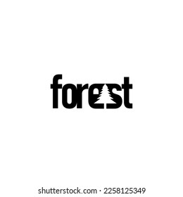 Forest logo design beautiful art concept