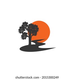 Forest logo design concept is simple and elegant