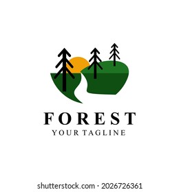 Forest Logo Design Fir Trees Stock Vector (Royalty Free) 2026726361 ...