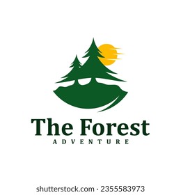 Forest logo design Template. Creative Pine logo vector illustration.