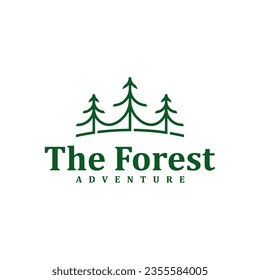 Forest logo design Template. Creative Pine logo vector illustration.