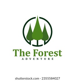 Forest logo design Template. Creative Pine logo vector illustration.
