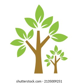 Forest Logo Design Vector Illustration Nature Stock Vector (Royalty ...