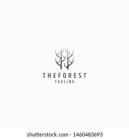 Forest Logo Icon Design Template flat Vector
