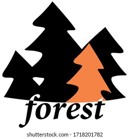FOREST LOGO IMAGE DESIGN VECTOR ILUSTRATION