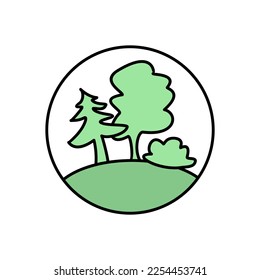 Forest logo. International Day of Forests. Greenery and ecology.