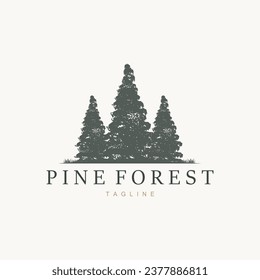 Forest Logo, Jungle Adventure Simple Design Vector, Illustration Template