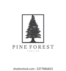 Forest Logo, Jungle Adventure Simple Design Vector, Illustration Template