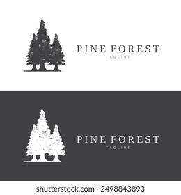 Forest Logo, Jungle Adventure Simple Design Vector, Illustration Template