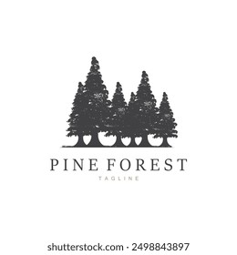 Forest Logo, Jungle Adventure Simple Design Vector, Illustration Template