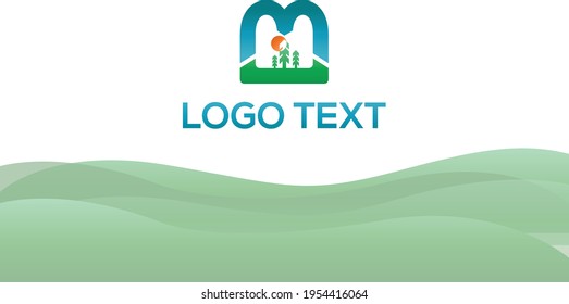 forest logo with M and B letter design