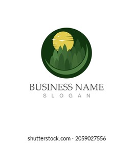 forest logo vector illustration template