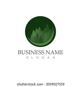 forest logo vector illustration template