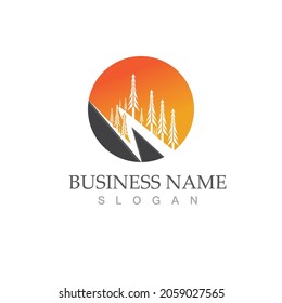 forest logo vector illustration template