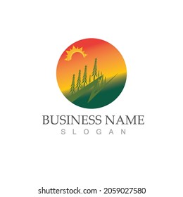 forest logo vector illustration template