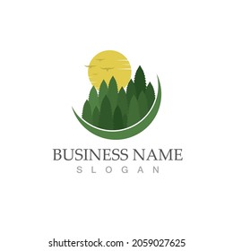 forest logo vector illustration template