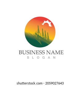 forest logo vector illustration template