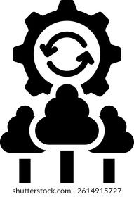 Forest Management Icon Glyph Vector Illustration
