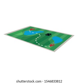 forest map icon over white background, vector illustration