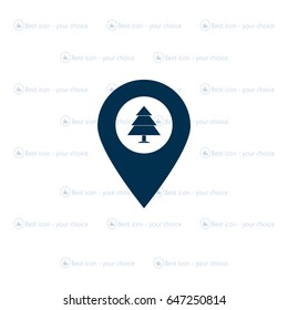 Forest map pin icon, map pointer, vector illustration eps 10