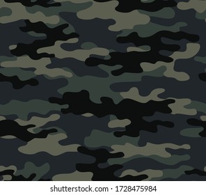 
Forest military camouflage seamless vector background texture for printing clothes, fabrics. Modern