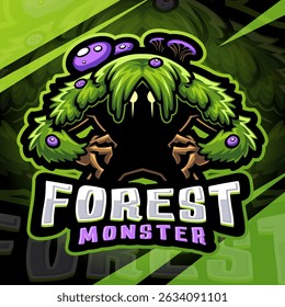 Forest monster esport mascot logo design