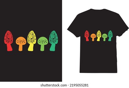 Forest Morels Mushroom Hunters T-Shirt Design For Man