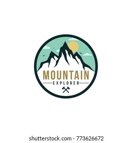 Outdoor Mountain Nature Logo Adventure Wildlife Stock Vector (Royalty ...