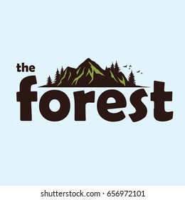 Forest Mountain Adventure Logo Template