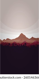forest and mountain for phone wallpaper