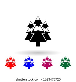 Forest multi color icon. Simple glyph, flat vector of winter icons for ui and ux, website or mobile application on white background