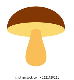 forest mushroom flat illustration. Camping and forest hike series.
