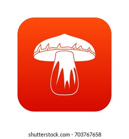 Forest mushroom icon digital red for any design isolated on white vector illustration