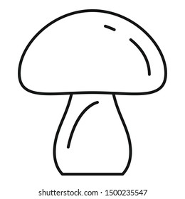 Forest mushroom icon  Outline forest mushroom vector icon for web design isolated white background