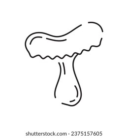 Forest mushroom vector line icon. Outline forest mushroom vector icon for web design isolated on white background