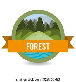 Forest natural parks and landscapes design ,vector graphic.