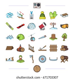 forest, nature, business and other web icon in cartoon style. sport, competition, tourism, icons in set collection.