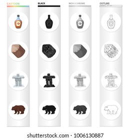 Forest, nature, ecology, and other web icon in cartoon style.Bottle, cognac, glass, icons in set collection.